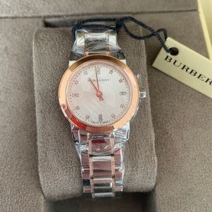 Burberry Women Luxury Two Tone Check Watch BU9214